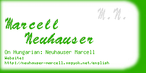 marcell neuhauser business card